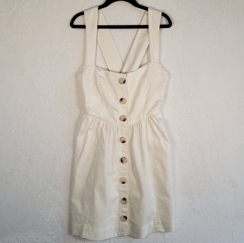 Free People Empire Waist Button Front Tank Dress, Size 4